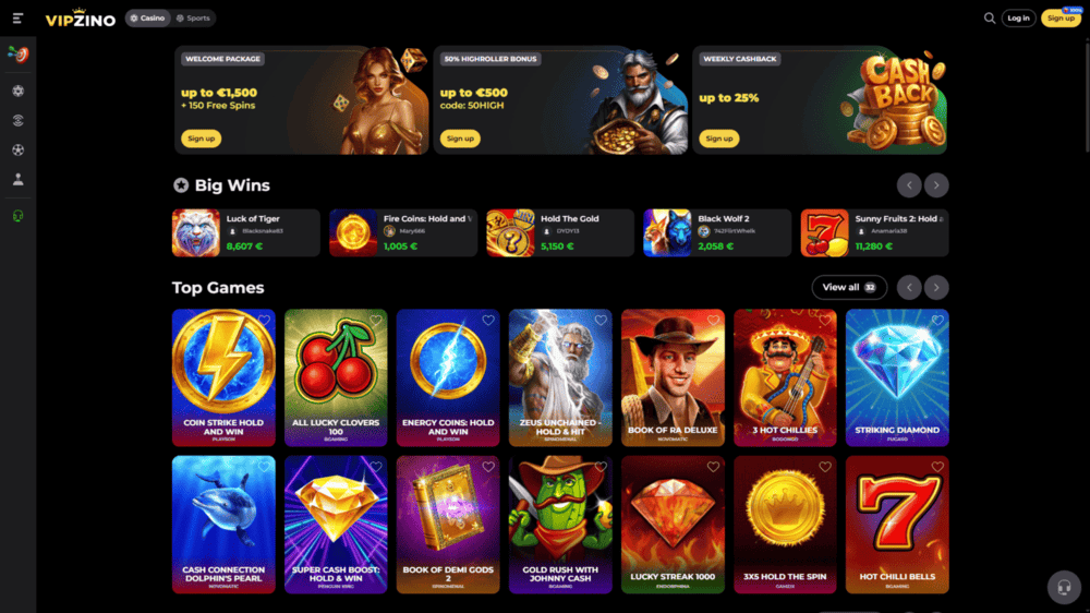 vipzino casino zonder cruks